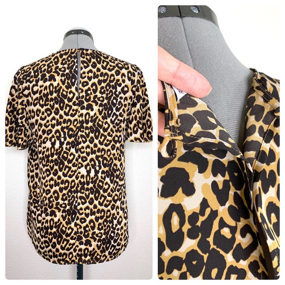 •REBECCA MINKOFF• Leopard Print Flutter Sleeve - Picture 5 of 5